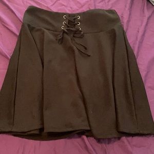Black lace up skater skirt from hot topic. Never worn. Size small